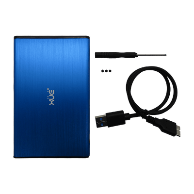 CAJA 2,5 SATA USB 3.0 Externa para Disco Duro y SSD Azul XUE®