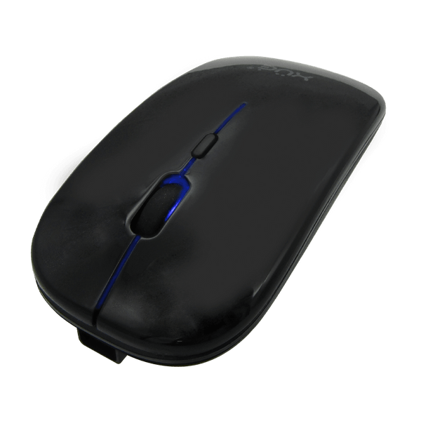 Mouse Inalámbrico Silencioso XUE 1600 DPI USB-C Negro Bluetooth