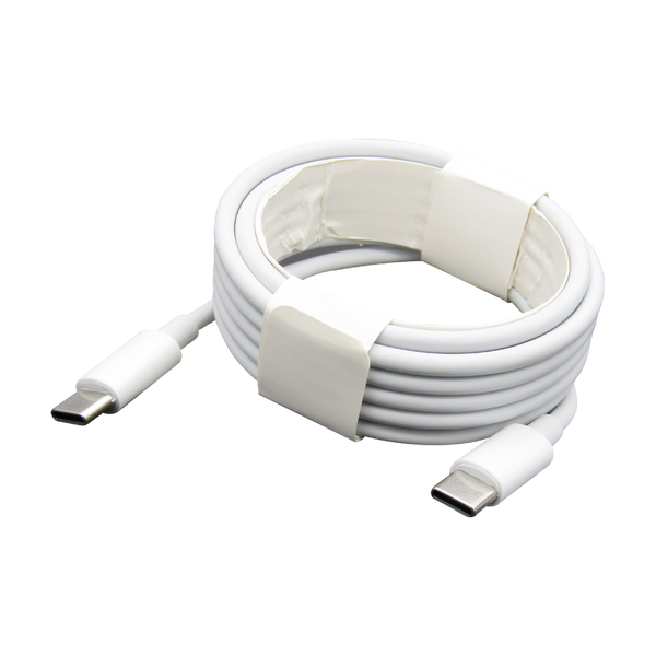 Cable de datos y carga USB-C a USB-C 3Amp 2M Blanco - PCS FOR ALL SAS
