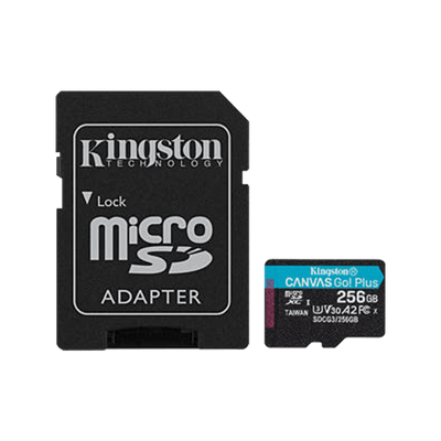 Memoria Micro SD 256GB C10 U3 V30 R/W 170/90 MBPS KINGSTON GO SDCG3/256GB (GOPRO)