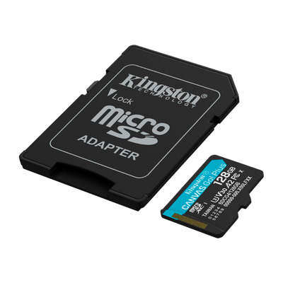 MicroSD Kingston Canvas Go! Plus 128GB | 200/100MB/s U3 V30 A2