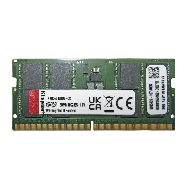 Memoria RAM para portátil DDR5 PC5-44800 32GB 5600MHZ CL46 para  Laptop, marca Kingston KVR56S46BD8-32