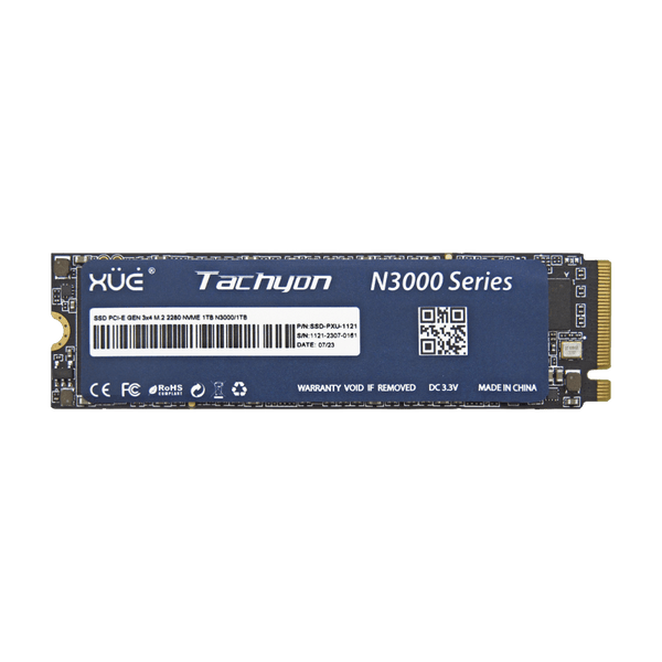 Disco de Estado Sólido SSD PCI-E 2280 1TB NVME XUE® TACHYON N3000/1TB 3500/3100MB/S (TRAY PACKING)