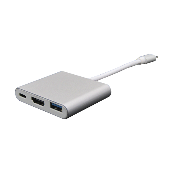 Adaptador USB-C 3.1 a cuatro puertos USB-A y un puerto USB-C de