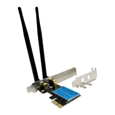 Tarjeta PCIe WIFI 1200mbps DUAL BAND 2.4GHZ y 5.8GHZ 802.11B/G/N 2xAntenas (RTL8812AE) LP - PCS FOR ALL SAS