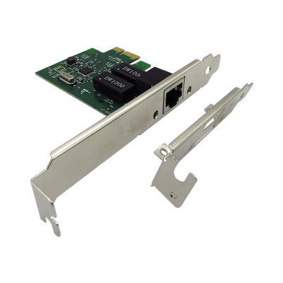 Tarjeta de Red PCIe 10/100/1000 RJ45 (Chip Realtek 8111F) con bracket Low Profile, marca XUE® - PCS FOR ALL SAS