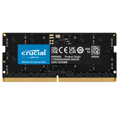 Memoria RAM para portátil DDR5 PC5-38400 16GB 4800MHZ CL40 1.1V laptop Crucial CT16G48C40S5