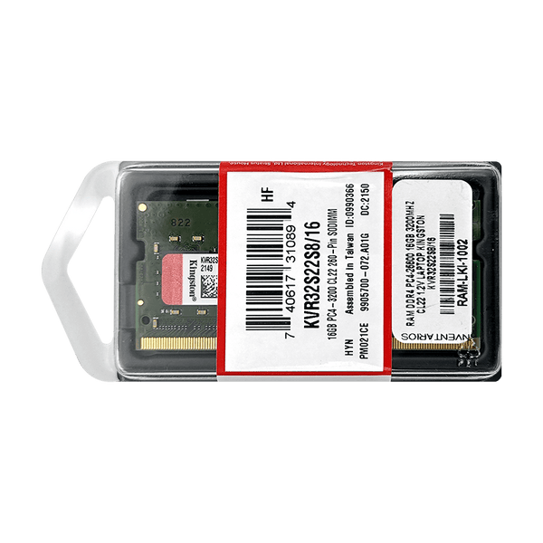 Memoria RAM para portátil DDR4 PC4-25600 16GB 3200MHZ CL22 laptop, marca Kingston KVR32S22S8/16