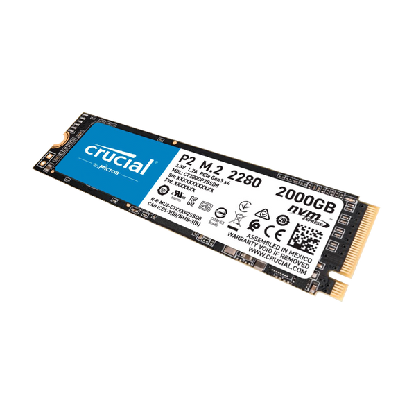 Disco de Estado Sólido SSD PCI-E 3.0 M.2 2280 2TB NVME Crucial P2 CT20 -  PCS FOR ALL SAS
