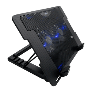 Base Disipadora de calor tipo Stand 2-VENT 4-POSIC 2XUSB NEGRA XUE® CS2V