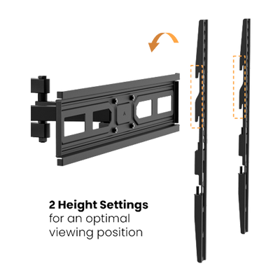 Soporte de Pared para TV 37-80” y 40kg Vesa 600x400 Metal, color negro, XUE®  LPA78-466
