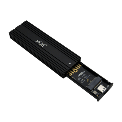 CAJA PCI-E NVME USB-C EXT SSD NVME KEY M & MSATA B+M KEY NEGRO 20Gbps XUE®