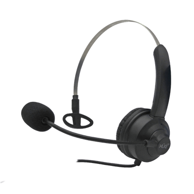 Diadema USB 2.0 XUE® U1 MONOAURAL METAL CON MIC/MUTE BUTTON/CONTROL EN CABLE 1.8M