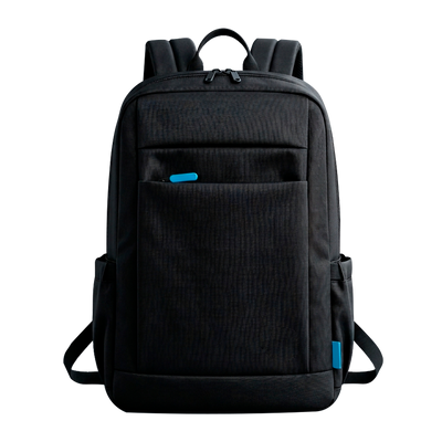 Morral Backpack XUE® para Laptop 15.6" con Bolsillos Laterales Nylon Negro | Impermeable y Resistente