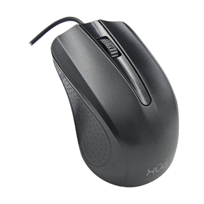 Mouse Óptico USB XUE ST-353 1200 DPI Negro con Botones Silenciosos