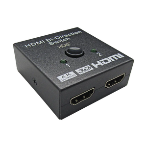 Switch  HDMI 4K/60HZ 2-A-1  Bidireccional, color Negro, marca XUE®