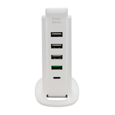 Cargador multipuerto 3 x USB, 1 x USB QC, 1 x USB-C 25W, 40W