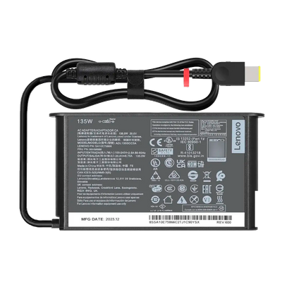 Cargador de corriente para Lenovo 20V-6.75A 135W Plug cuadrado Desktop | Negro