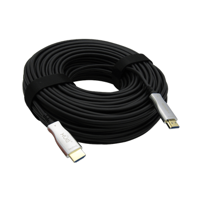 Cable HDMI Fibra Óptica 50M XUE® 4K 2160p V2.0 18Gbps ARC | Negro