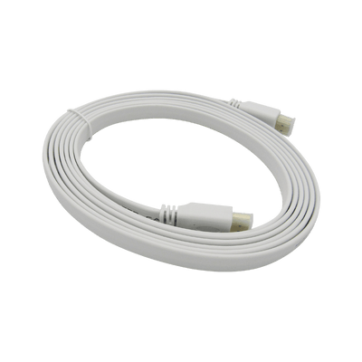 Cable HDMI Plano 3M XUE® 4K 2160p V2.0 18Gbps 19+1 | Blanco