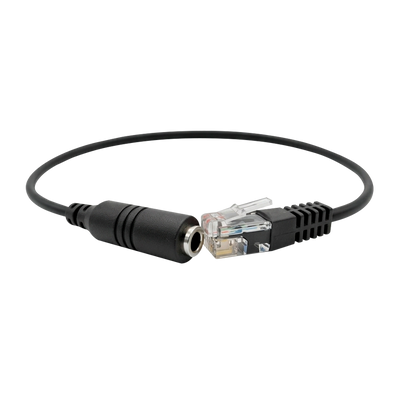 Convertidor de AUDIO 3.5MM A RJ9 Para Diadema TELEFONO IP (Color Negro), Marca XUE®