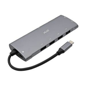 Docking Station XUE® 11-1 USB-C a GIGABIT ETH+VGA+AUDIO 3.5MM+HDMI 4K+PD 100W+3*USB3.0, 1*USB 2.0+LECTOR SD/MICRO SD, XUE