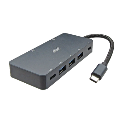 Docking Station 7-1 TIPO-C 3.1 Gen1 a 2 * HDMI 4K + PD 100W + 3*USB3.0 + USB-C (5GBPs), Color Gris, Marca  XUE®