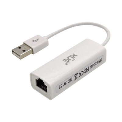 Convertidor USB 2.0 A LAN 10/100 RJ45,Color Blanco CH9152, Marca XUE®