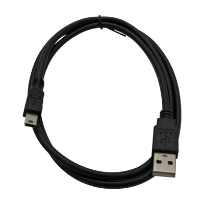 Convertidor USB 2.0 a Mini-USB 5-PIN 2A 1mt (negro) - PCS FOR ALL SAS
