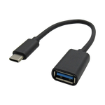 Convertidor USB-C hembra a USB 3.0 macho, color negro, marca XUE