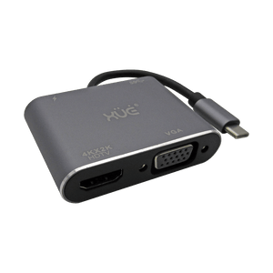 Docking Station 4-1 Tipo C 3.1  Gen1 a HDMI 4K, VGA, USB 3.0, USB-C de carga, (PC Y MAC), Marca XUE®