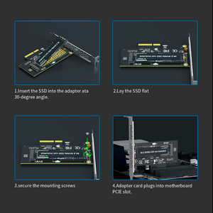 Adaptador PCIE 4.0 X4 A SSD M.2 NVME Con LP BRACKET