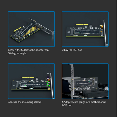 Adaptador PCIE 4.0 X4 A SSD M.2 NVME Con LP BRACKET