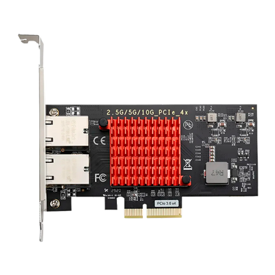 Tarjeta de Red PCIe 3.0 X4 MULTI-SPEED 10G/5G/2.5G/1G LAN DUAL RJ45 INTEL X550-T2 LP