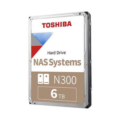 Disco Duro Toshiba N300 NAS 6TB 3.5" SATA III 7200 RPM | HDWG760XZSTA