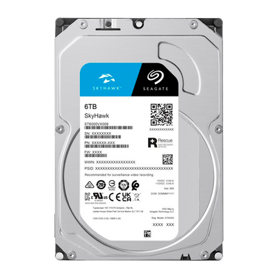 Disco duro para Videovigilancia SATA 3.5" 6TB 5400RPM 256MB Seagate Skyhawk ST6000VX009 - PCS FOR ALL SAS