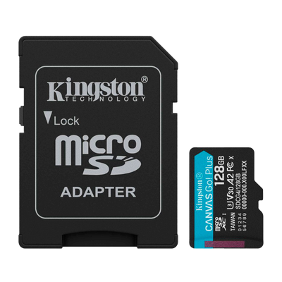 MicroSD Kingston Canvas Go! Plus 128GB | 200/100MB/s U3 V30 A2