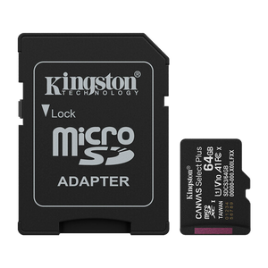 Memoria MicroSD 64GB Kingston Class 10 CANVAS Select Plus SDCS3/64GB con Adaptador