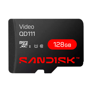 Memoria micro SD 128GB C10 U1 V10 R/W 100/20 MBPS SANDISK VIDEO QD111 SURVEILLANCE SDSDQAS4-128G