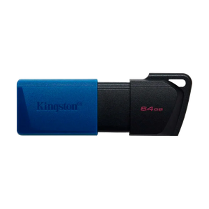 Memoria USB 3.2 64GB Kingston Exodia M Datatraveler DTXM/64GB, Color Negro (Capuchon Azul)