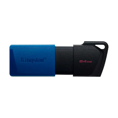 Memoria USB 3.2 64GB Kingston Exodia M Datatraveler DTXM/64GB, Color Negro (Capuchon Azul)