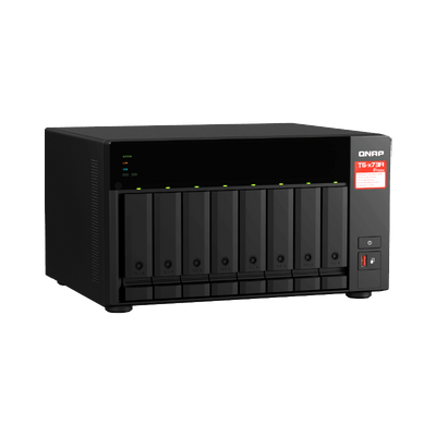 NAS Torre 8-BAY QNAP TS-873A-8G CPU AMD Ryzen V1500B 4-CORE 2.2GHZ RAM 8GB (MAX 64GB), 2 x 2,5GbE
