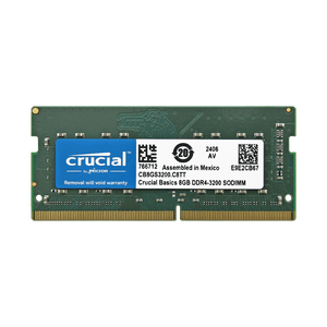 Memoria RAM DDR4 SO-DIMM 8GB 3200MHZ CL19 Laptop Crucial® |  1.2V CRUCIAL BASICS