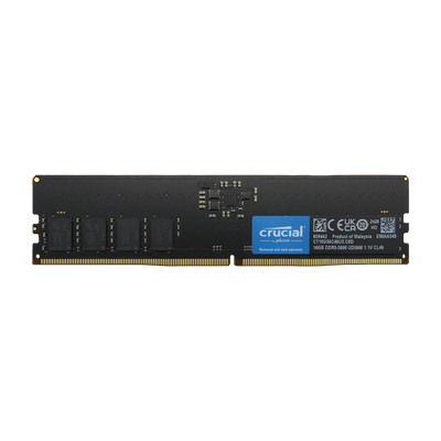 Memoria RAM para Desktop DDR5 PC5-44800 16GB 5600MHZ CL46 1.1V DESKTOP CRUCIAL CT16G56C46U5