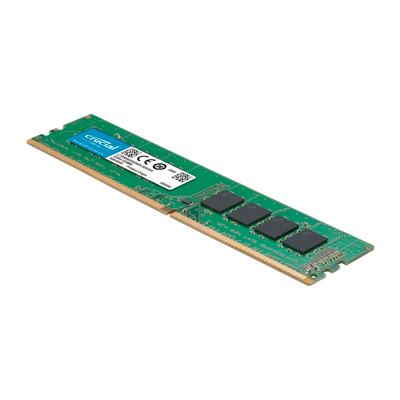 Memoria RAM para desktop DDR4 PC4-25600 16GB 3200MHZ CL22 1.2V, para Desktop, marca Crucial Basics CB16GU3200, color Verde
