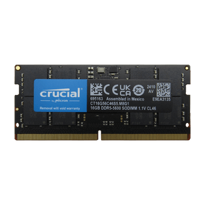 Memoria RAM para Laptop DDR5 PC5-44800 16GB 5600MHZ CL46 1.1V para Laptop, CRUCIAL CT16G56C46S5