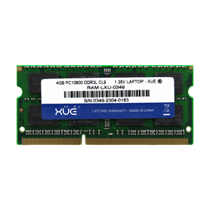 Memoria RAM para portatil DDR3L PC10600 4GB 1333Mhz CL9 1.5/1.35V Laptop, marca XUE® (16 Chip) - PCS FOR ALL SAS