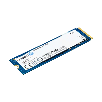 Disco de Estado Sólido SSD PCI-E 4.0 M.2 2280 1TB NVME, marca Kingston  NV3 SNV3S/1000G R/W 6000 MB/S