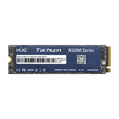 Disco de Estado Sólido SSD PCI-E 3.0 M.2 2280 512GB NVME XUE® TACHYON N3000/512GB 3500/3100MB/S (TRAY PACKING) SIN EMPAQUE