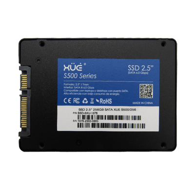 Disco Duro SSD 2.5" 256GB SATA XUE® Blink S500 Velocidad 550MB/s| Tray Packing